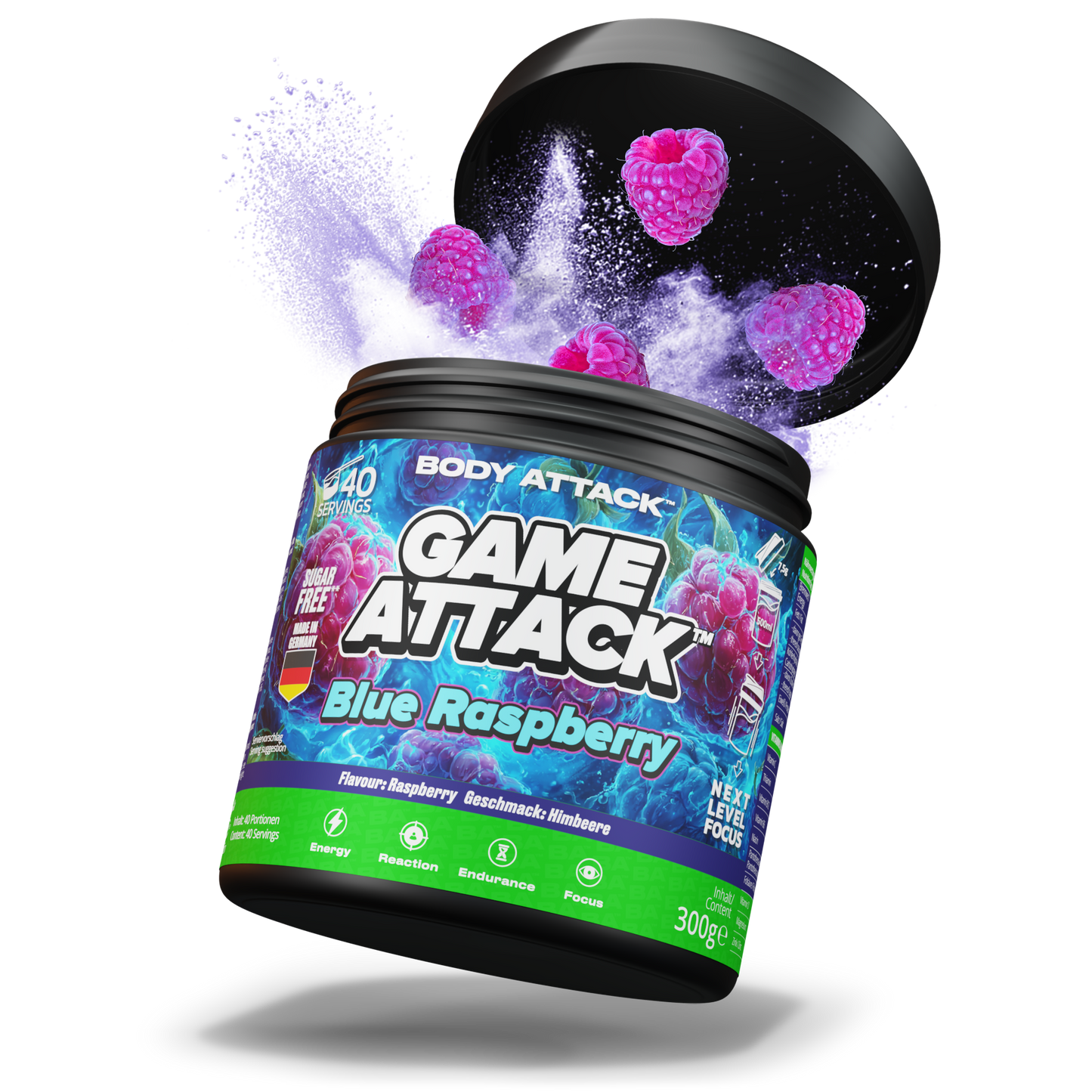 Game Attack Gaming Booster - Blue Raspberry