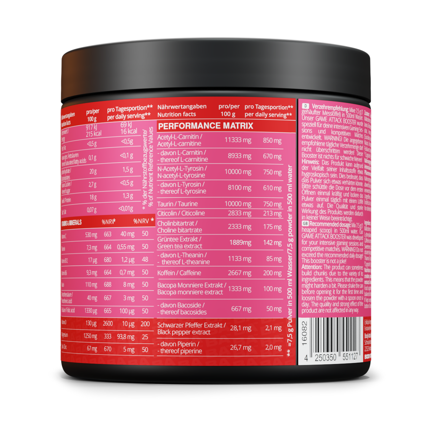 Game Attack Gaming Booster - Pink Grapefruit