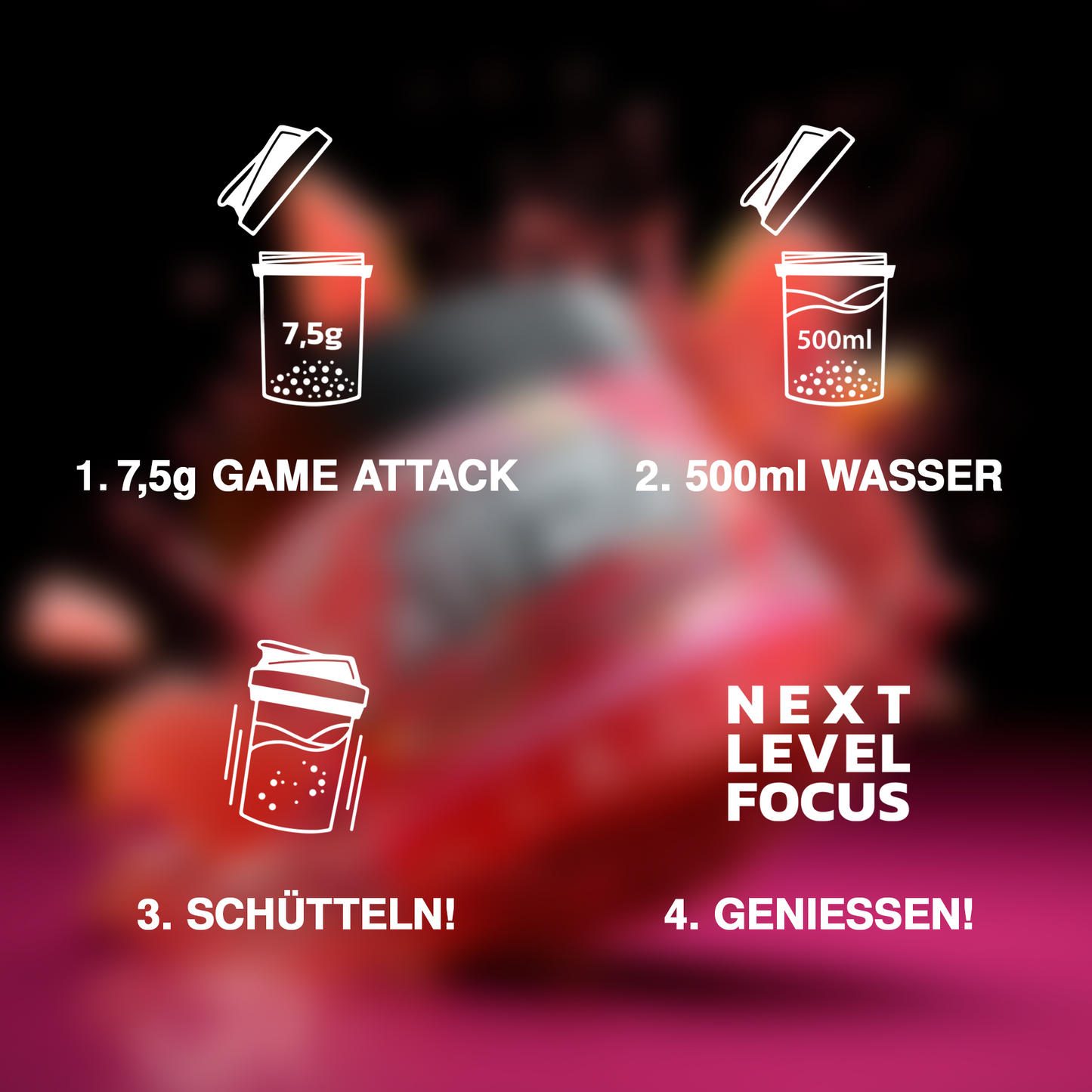 Game Attack Gaming Booster - Pink Grapefruit