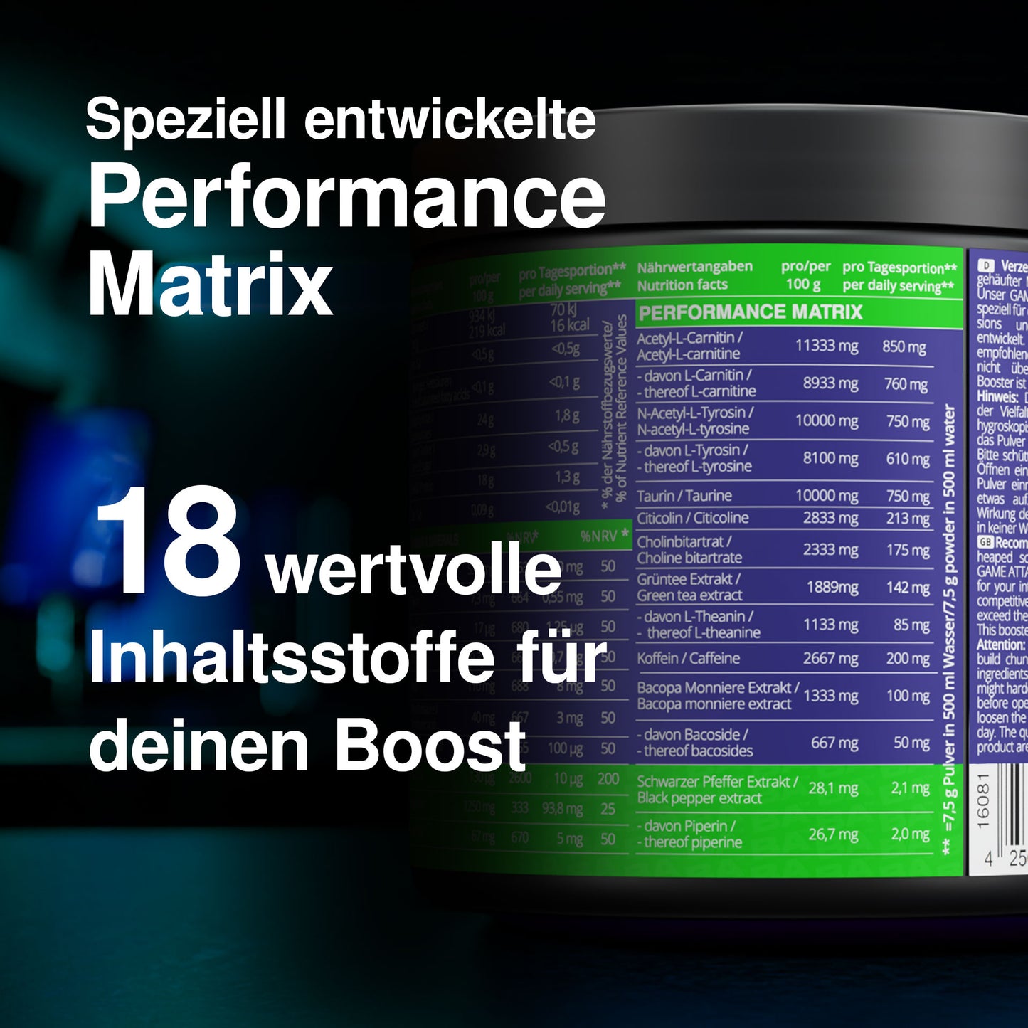 Game Attack Gaming Booster - Blue Raspberry