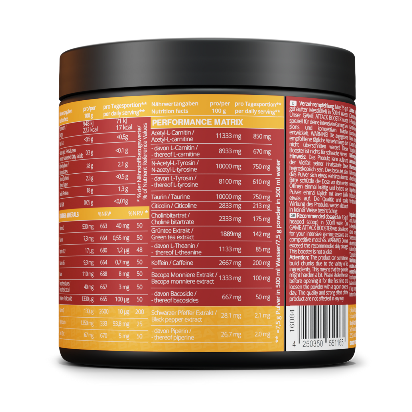 Game Attack Gaming Booster - Ice Tea Peach